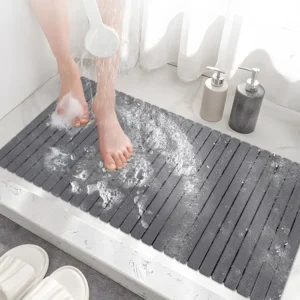Bathtub Mat Non Slip, Shower Mat for Inside Shower, Suction Cups Design and Drain Holes, 37.5 X 15.7 Inch